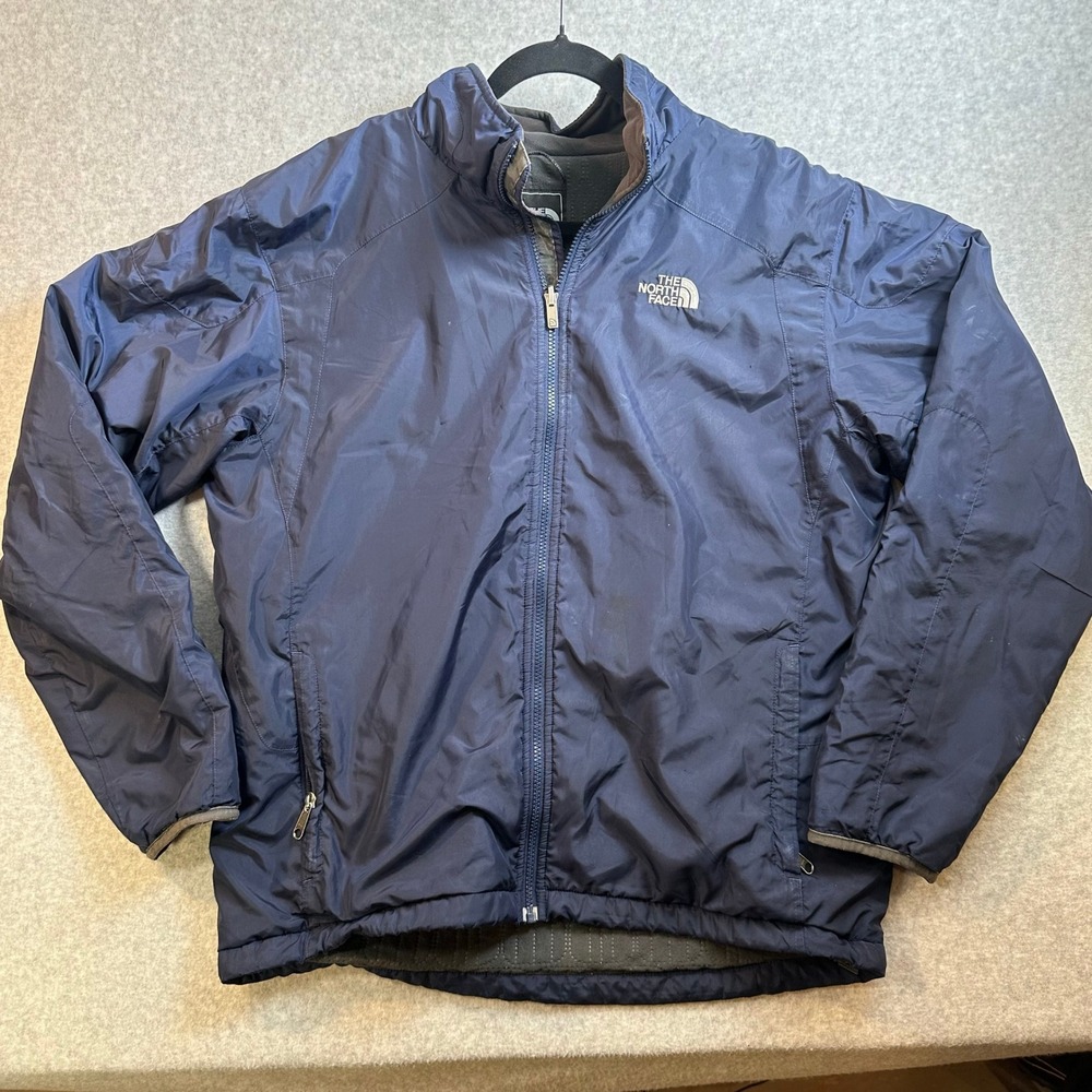 The North Face Mens Navy Blue Full Zip Insulated Jacket Size L AA3U F2007